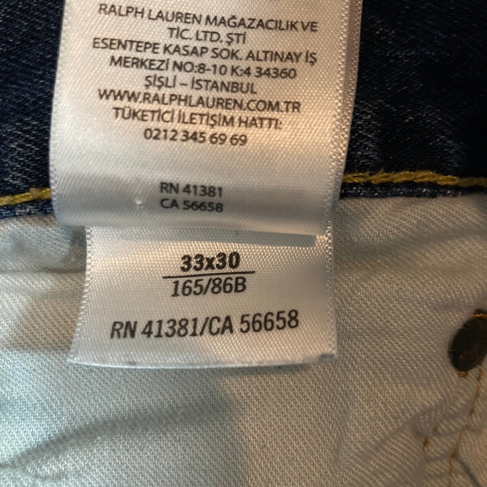 Polo Ralph Lauren Men 33x30 (Fit 33x27) Sullivan Slim Jeans Classic - Picture 13 of 14